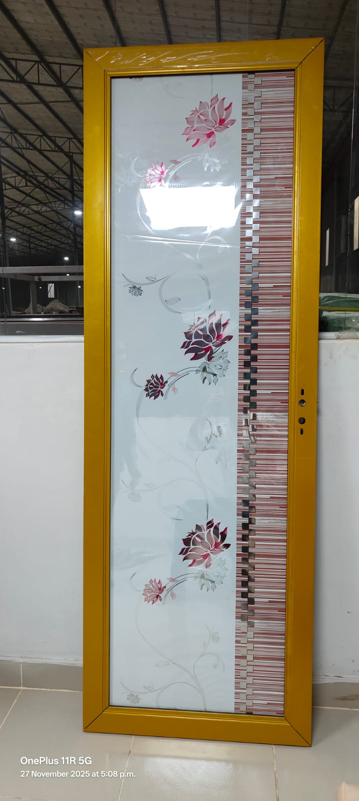 Aluminium UV printing Door Golden